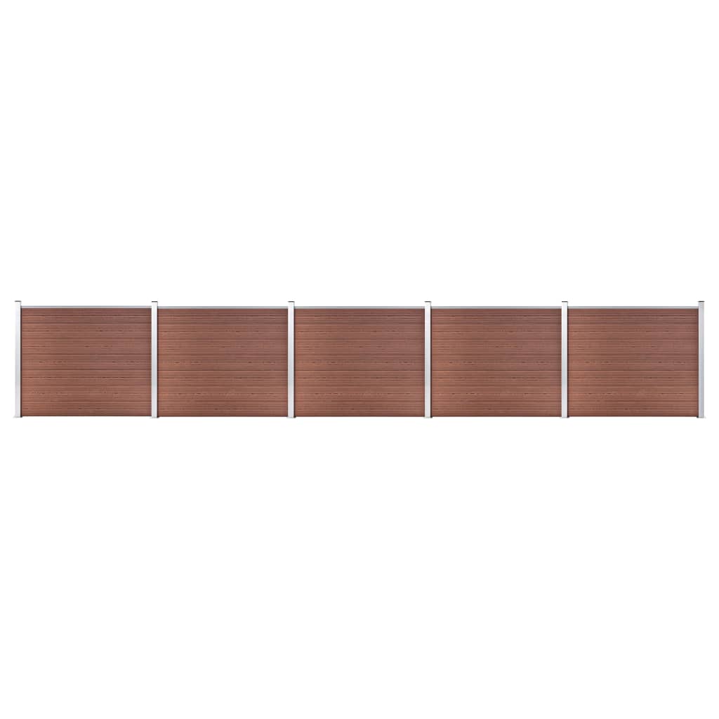 vidaXL Painel de cerca 180x146 cm WPC castanho