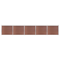 vidaXL Painel de cerca 180x146 cm WPC castanho