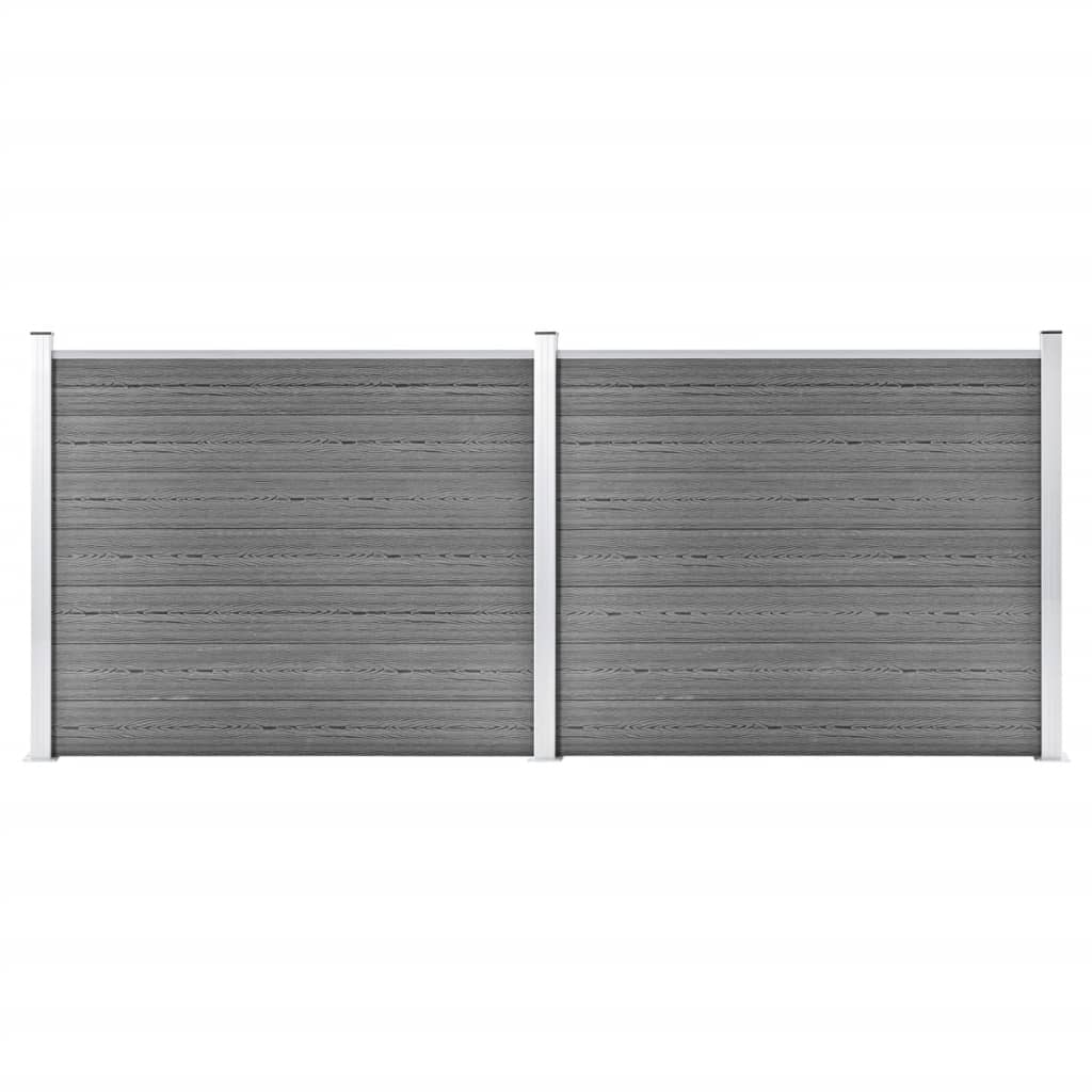 vidaXL Painel de cerca 180x146 cm WPC castanho