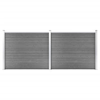 vidaXL Painel de cerca 180x146 cm WPC castanho
