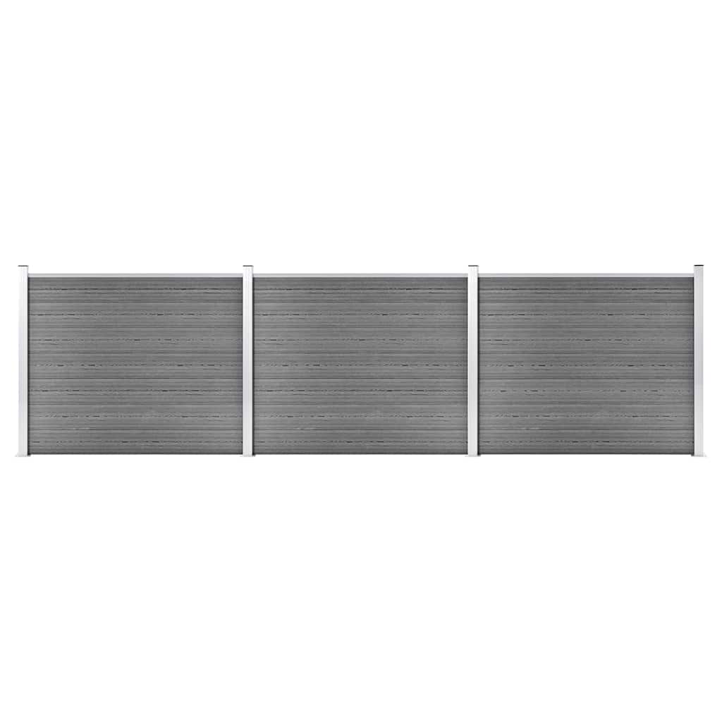 vidaXL Painel de cerca 180x146 cm WPC castanho