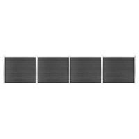 vidaXL Painel de cerca 180x146 cm WPC castanho