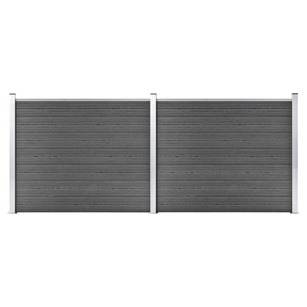 vidaXL Painel de cerca 180x146 cm WPC castanho