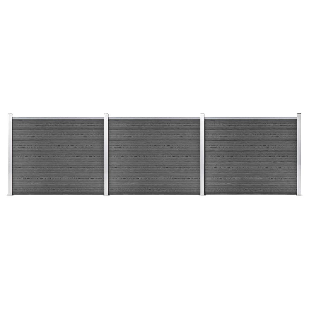 vidaXL Painel de cerca 180x146 cm WPC castanho