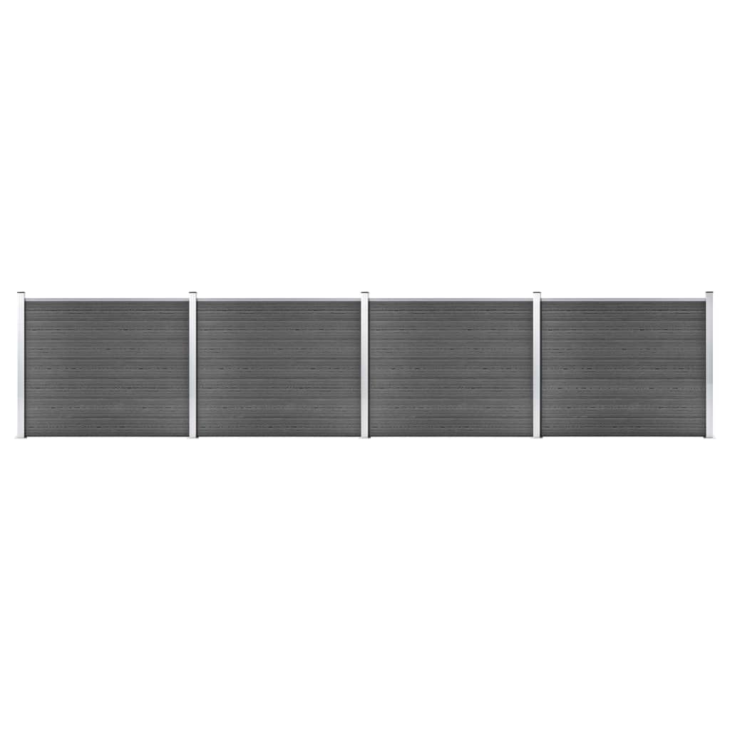 vidaXL Painel de cerca 180x146 cm WPC castanho