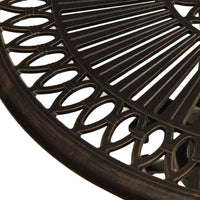 vidaXL 3 pcs conjunto bistrô alumínio fundido bronze
