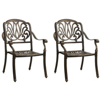 vidaXL 3 pcs conjunto bistrô alumínio fundido bronze
