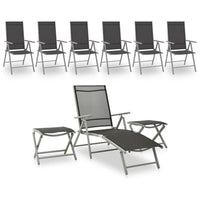 vidaXL 9 pcs conjunto lounge de jardim preto e antracite