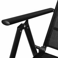 vidaXL 5 pcs conjunto de jantar para jardim alumínio preto