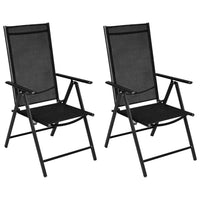 vidaXL 3 pcs conjunto de bistrô alumínio e textilene preto