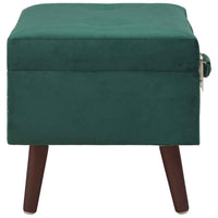 vidaXL Banco de arrumação 40 cm veludo verde