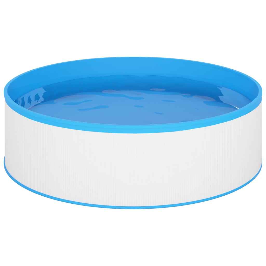 vidaXL Piscina Splasher c/ skimmer suspenso e bomba 350x90cm branco