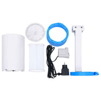 vidaXL Piscina Splasher c/ skimmer suspenso e bomba 350x90cm branco