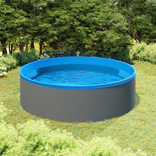 vidaXL Piscina Splasher c/ skimmer suspenso e bomba 350x90cm branco