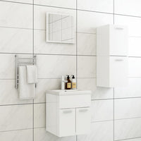 vidaXL Conjunto de móveis de casa de banho contraplacado branco