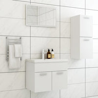 vidaXL Conjunto de móveis de casa de banho contraplacado branco