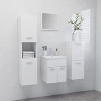 vidaXL Conjunto de móveis de casa de banho contraplacado branco