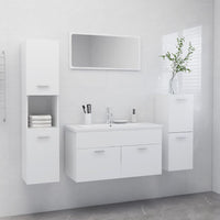 vidaXL Conjunto de móveis de casa de banho contraplacado branco
