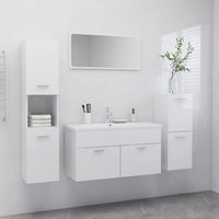 vidaXL Conjunto de móveis de casa de banho contraplacado branco