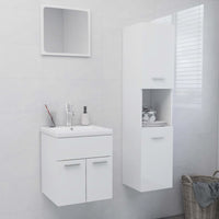 vidaXL Conjunto de móveis de casa de banho contraplacado branco