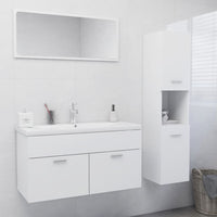 vidaXL Conjunto de móveis de casa de banho contraplacado branco