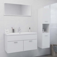 vidaXL Conjunto de móveis de casa de banho contraplacado branco