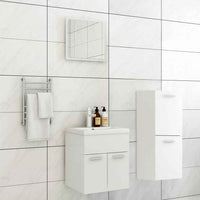 vidaXL Conjunto de móveis de casa de banho contraplacado branco