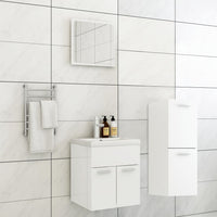 vidaXL Conjunto de móveis de casa de banho contraplacado branco
