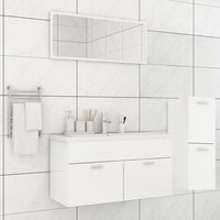 vidaXL Conjunto de móveis de casa de banho contraplacado branco
