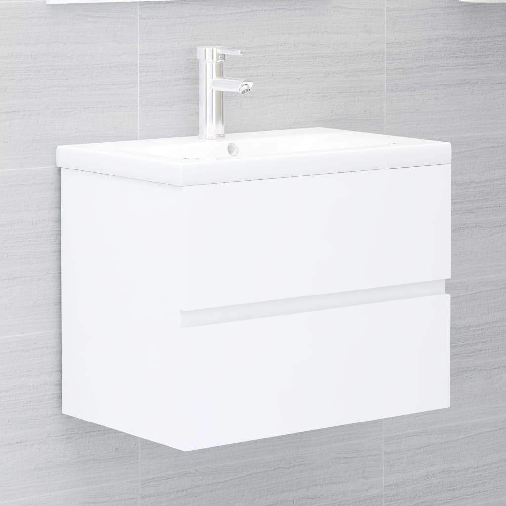 vidaXL Conjunto de móveis de casa de banho contraplacado branco