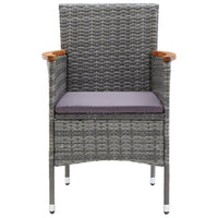 vidaXL 5 pcs conjunto de jantar para jardim cinzento