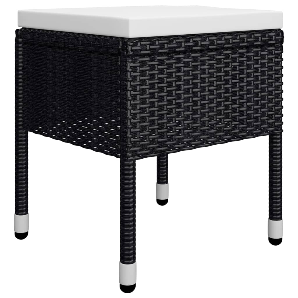 vidaXL 5 pcs conjunto de jantar para jardim preto