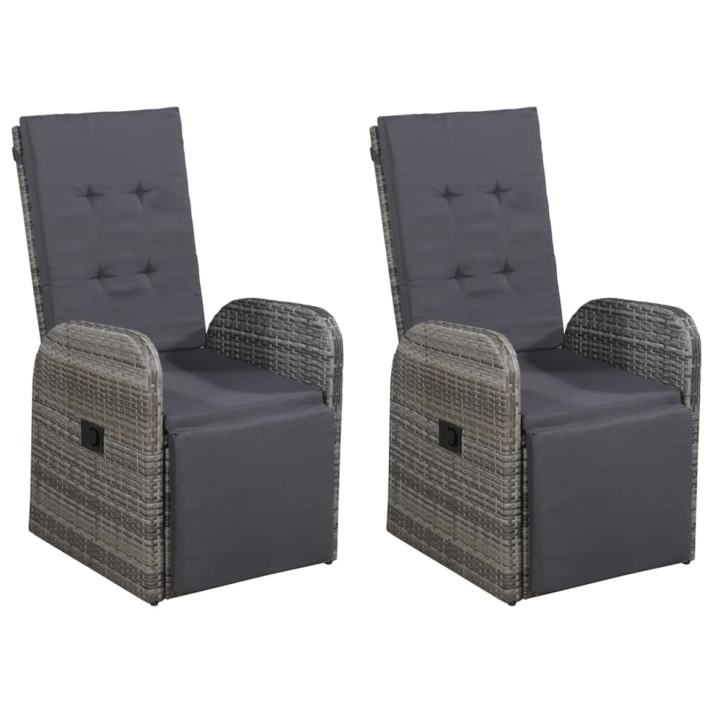 vidaXL 5 pcs conjunto de jantar para jardim cinzento