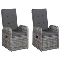 vidaXL 5 pcs conjunto de jantar para jardim cinzento