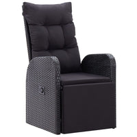 vidaXL 5 pcs conjunto de jantar para jardim preto