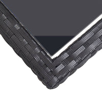 vidaXL 3 pcs conjunto de jantar para jardim preto