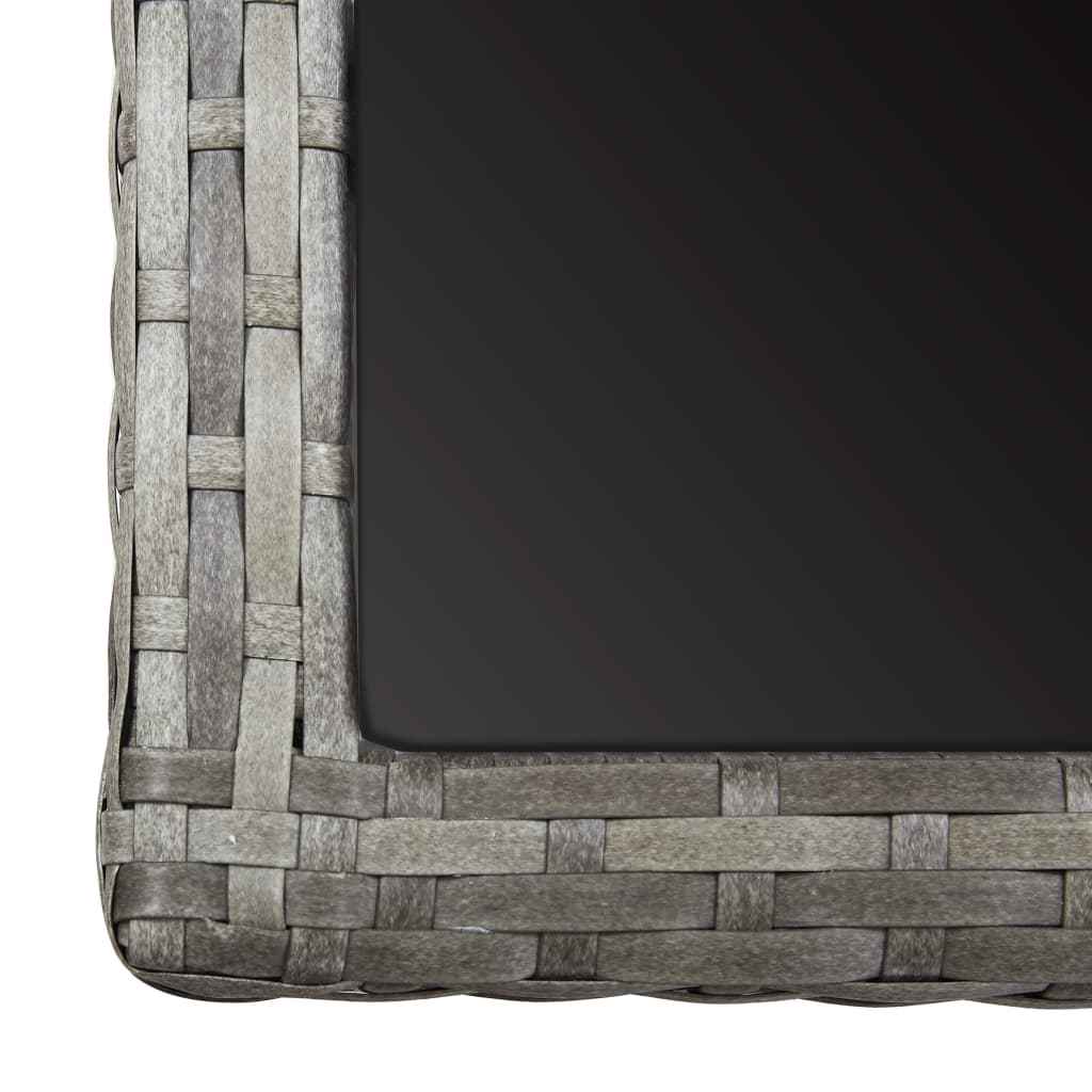 vidaXL 3 pcs conjunto de jantar para jardim cinzento