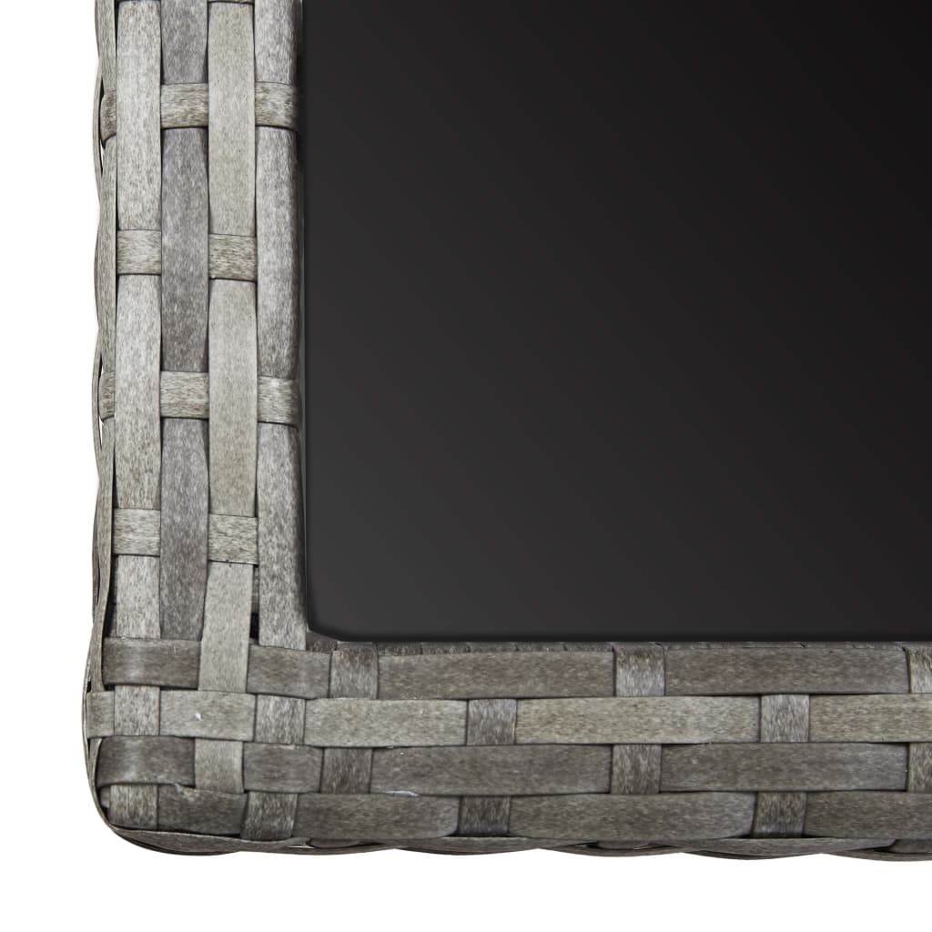 vidaXL 3 pcs conjunto de jantar para jardim cinzento