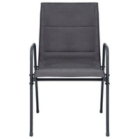 vidaXL 7 pcs conjunto de jantar para exterior aço antracite