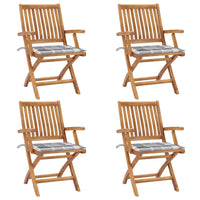 vidaXL Cadeiras de jardim c/ almofadões antracite 2 pcs teca maciça