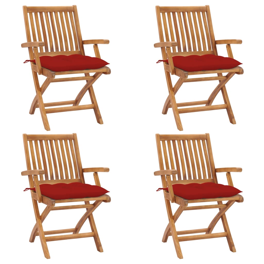 vidaXL Cadeiras de jardim c/ almofadões antracite 2 pcs teca maciça