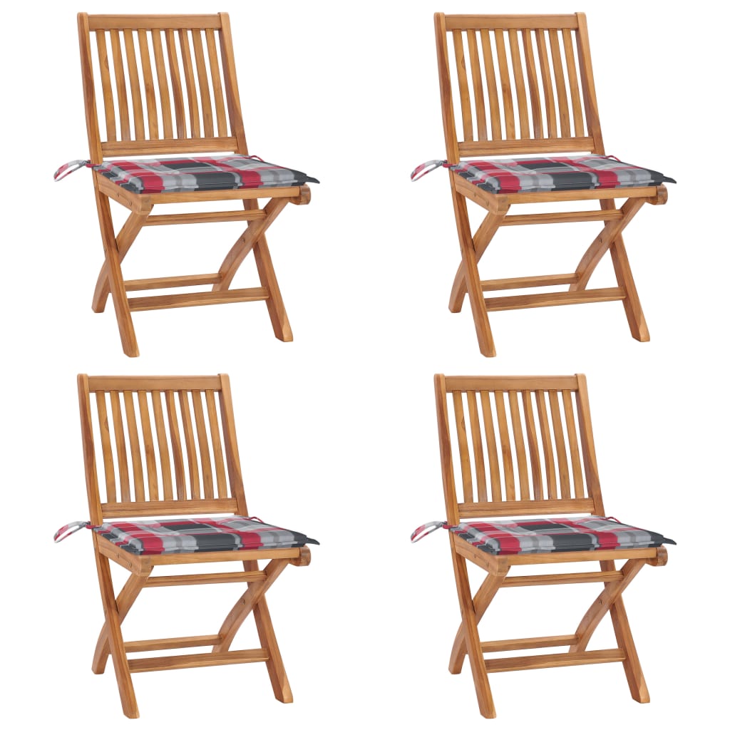 vidaXL Cadeiras de jardim c/ almofadões antracite 2 pcs teca maciça