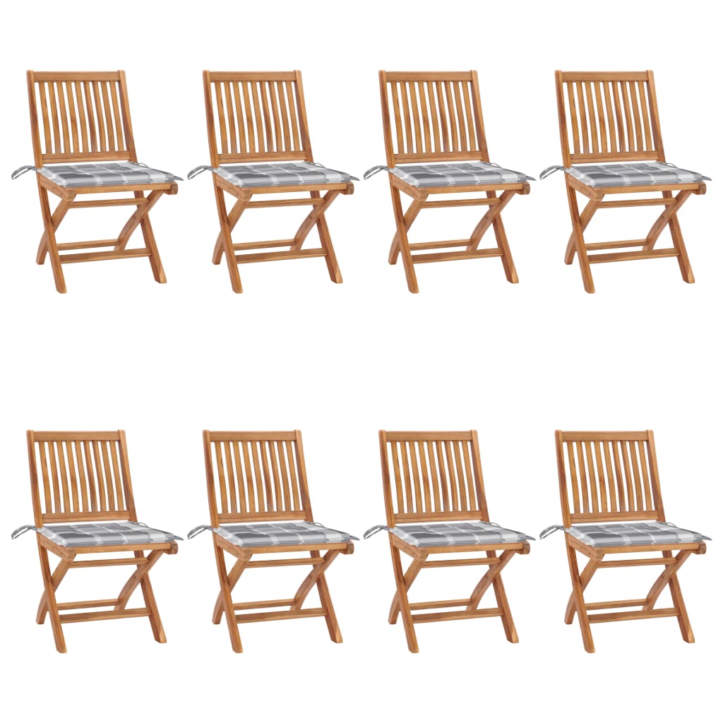 vidaXL Cadeiras de jardim c/ almofadões antracite 2 pcs teca maciça