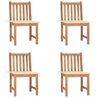vidaXL Cadeiras de jardim c/ almofadões 2 pcs teca maciça