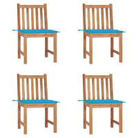 vidaXL Cadeiras de jardim c/ almofadões 2 pcs teca maciça