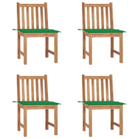 vidaXL Cadeiras de jardim c/ almofadões 2 pcs teca maciça