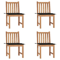 vidaXL Cadeiras de jardim c/ almofadões 2 pcs teca maciça