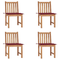vidaXL Cadeiras de jardim c/ almofadões 2 pcs teca maciça