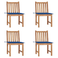 vidaXL Cadeiras de jardim c/ almofadões 2 pcs teca maciça