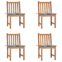 vidaXL Cadeiras de jardim c/ almofadões 2 pcs teca maciça